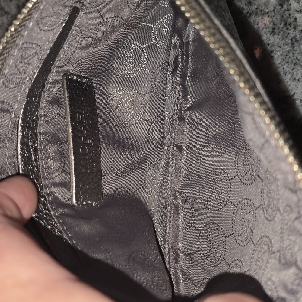 Michael Kors Silver Leather Sequins Writslet Convertible Strap - Picture 6 of 7